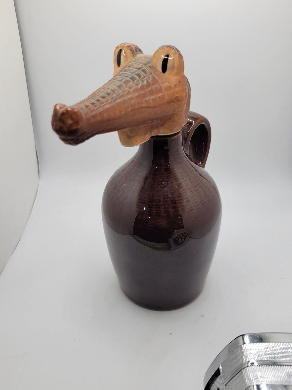 Vintage Japanese Art Deco Jug Alligator Stopper Great Gift