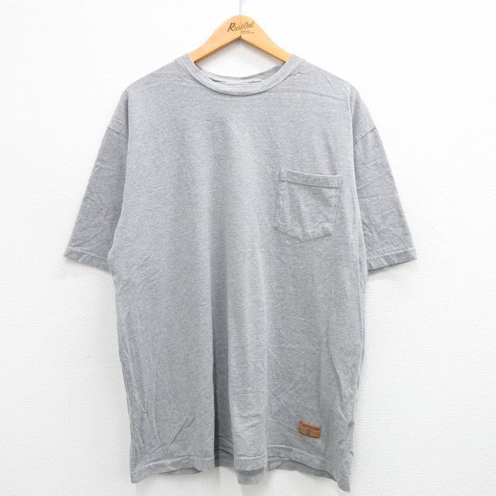 Xl/Used Timberland Short Sleeve Vintage T-Shirt Men'S 00S Plain Chest Pocket Lar