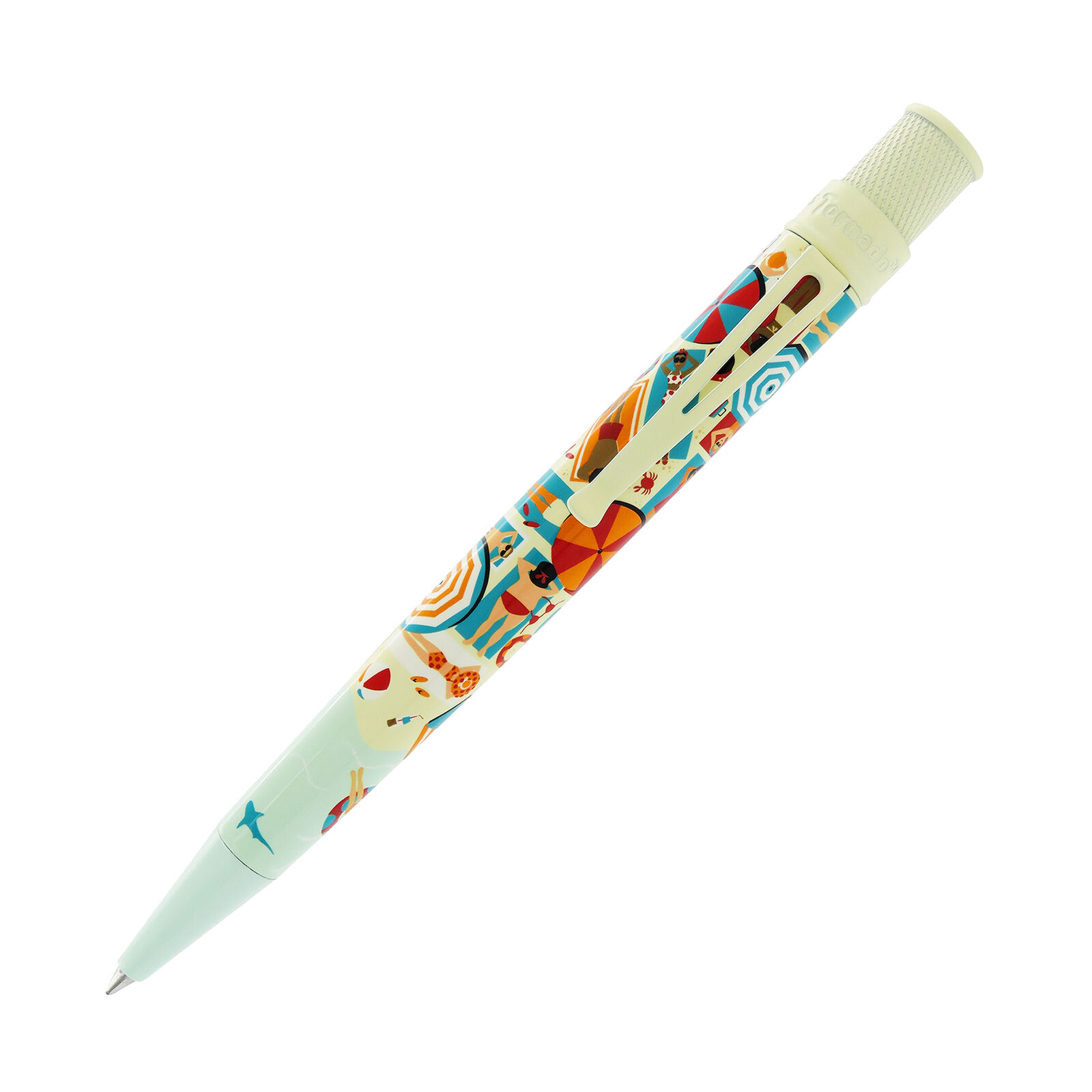 Retro 51 Tornado Popper Rollerball Pen Beachy Side-Up - Limited Edition - NEW