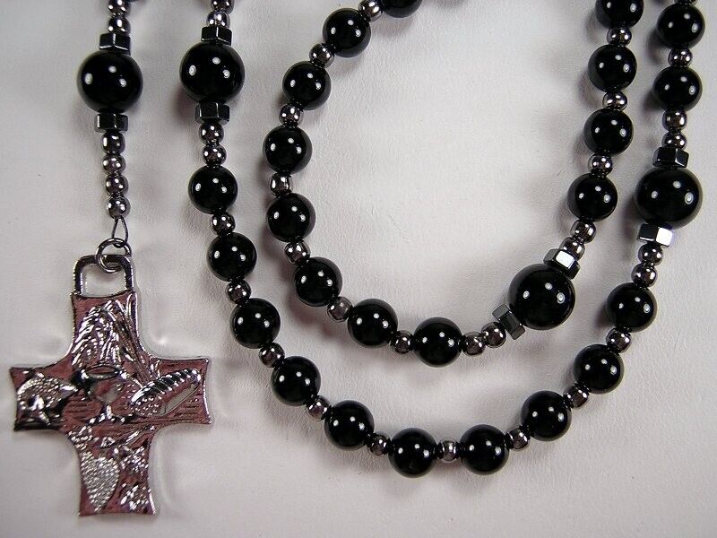 Boys Black 1st Communion Rosary 16+\