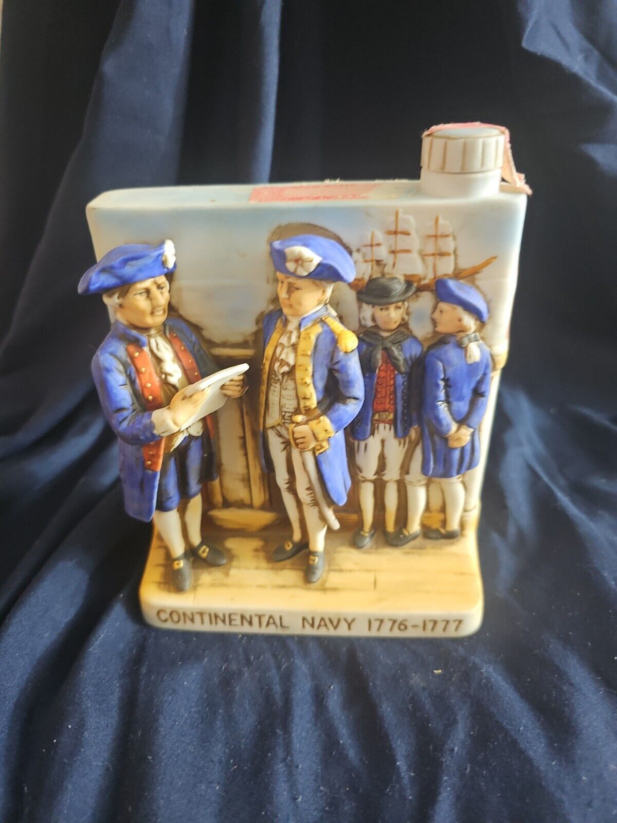 Vintage Haas Brothers 1975 US continental Navy Whiskey Decanter. Colors Vibrant