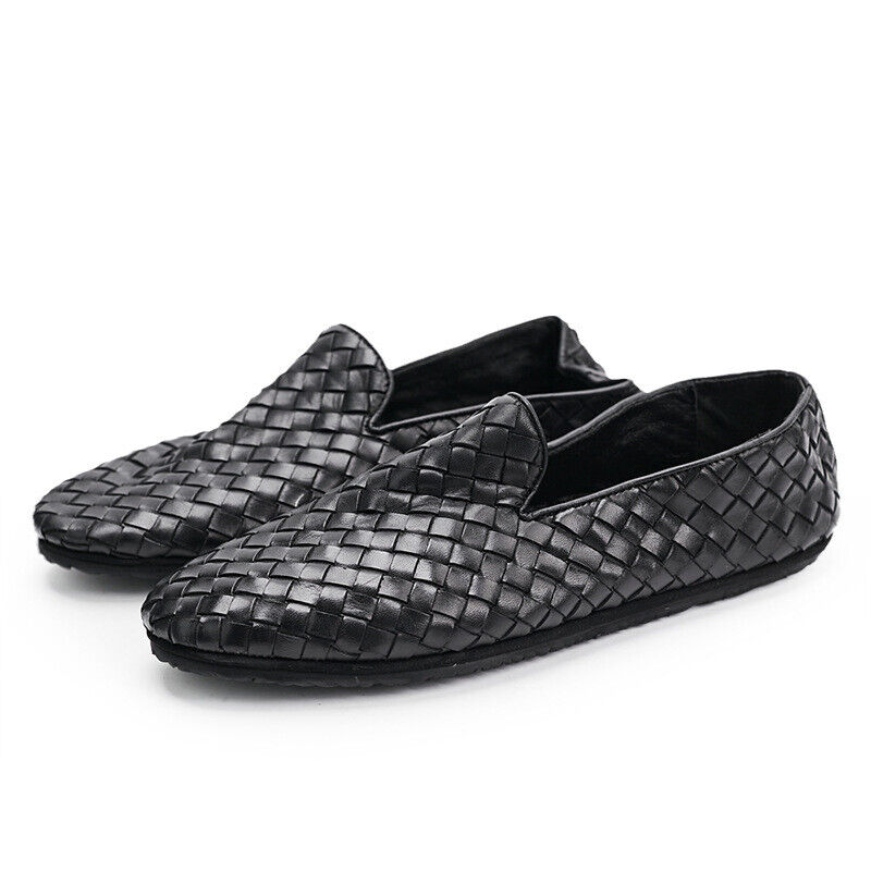 Bottega Veneta Woven men's slip-on leather shoes
