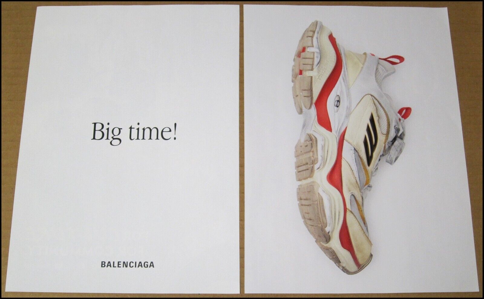 2024 Balenciaga Athletic Shoes 2-Page Print Ad Advertisement Sneakers Big Time