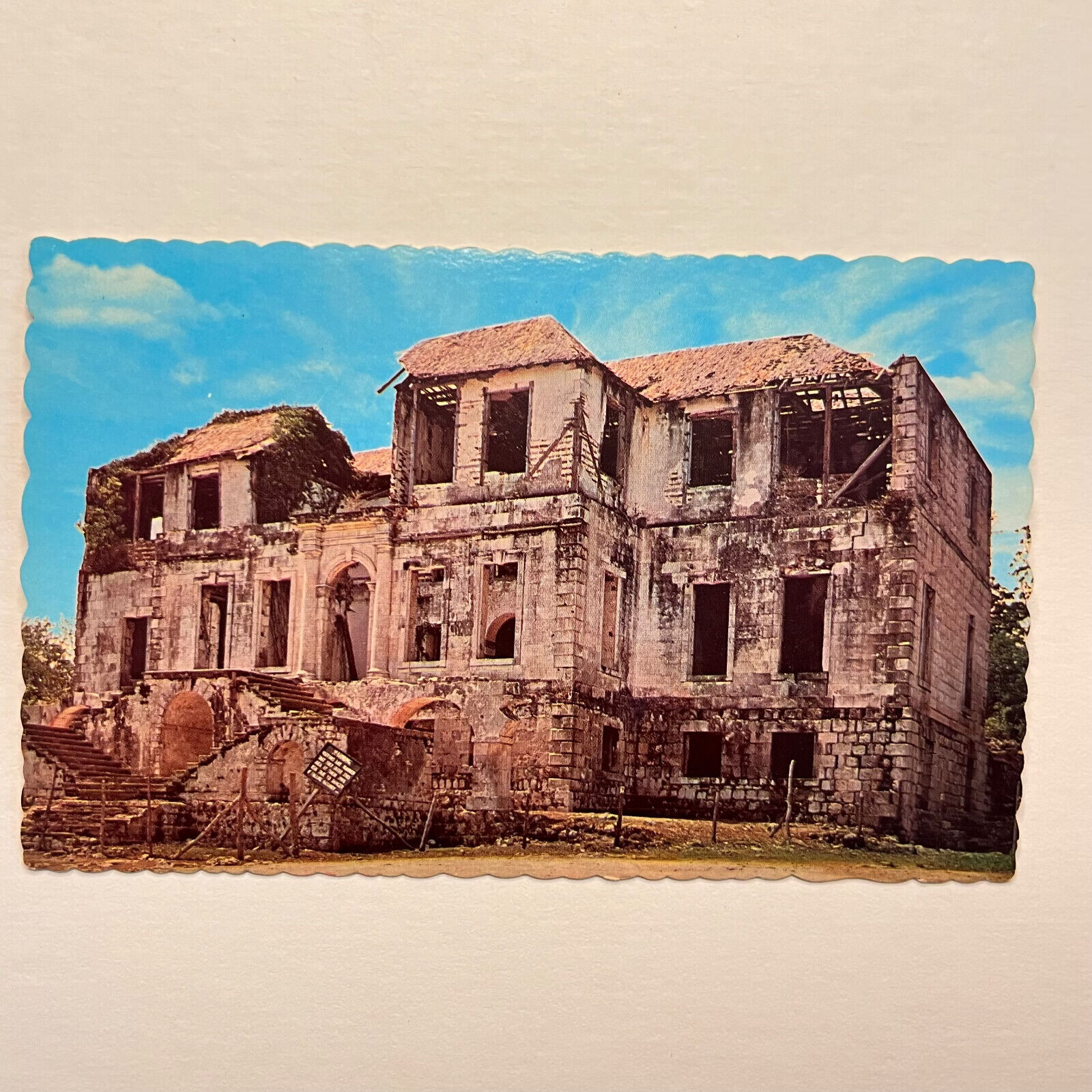 Vintage Jamaica Chrome Postcard  1968 Ruins of Rose Hall Montego Bay A12