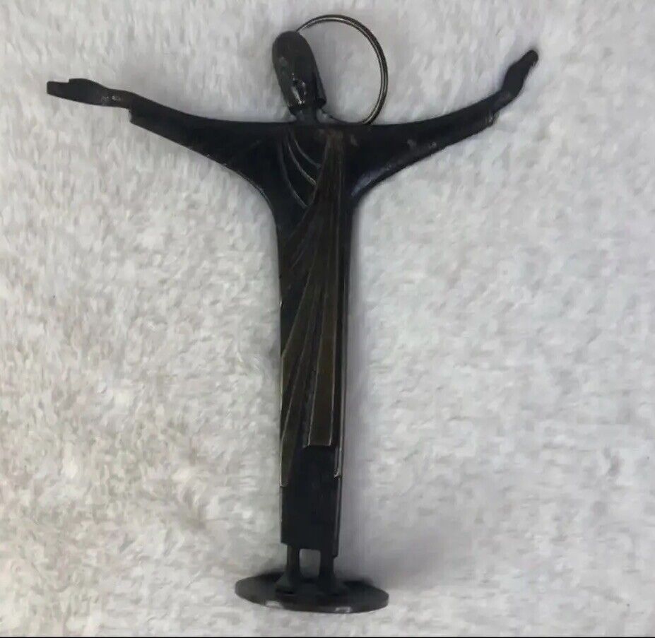 Vintage  Karl Hagenauer Bronze \'Christ the Redeemer\' Jesus Sculpture Figure