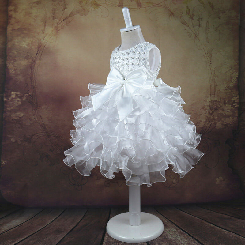 Baby Toddler Girl Dress Flower Princess Wedding Party Pageant Fancy TUTU Dress