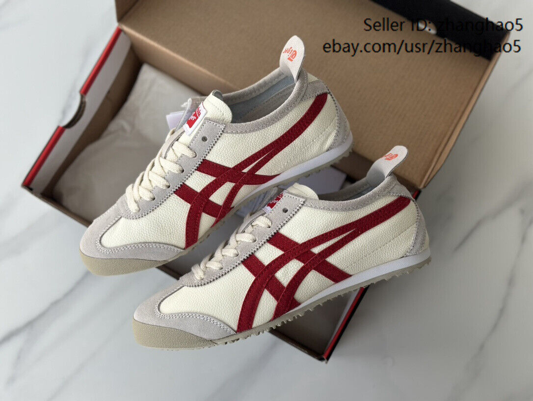 Classic Onitsuka Tiger MEXICO 66 Beige/Red Unisex Men's Women's Shoes Size 4-10