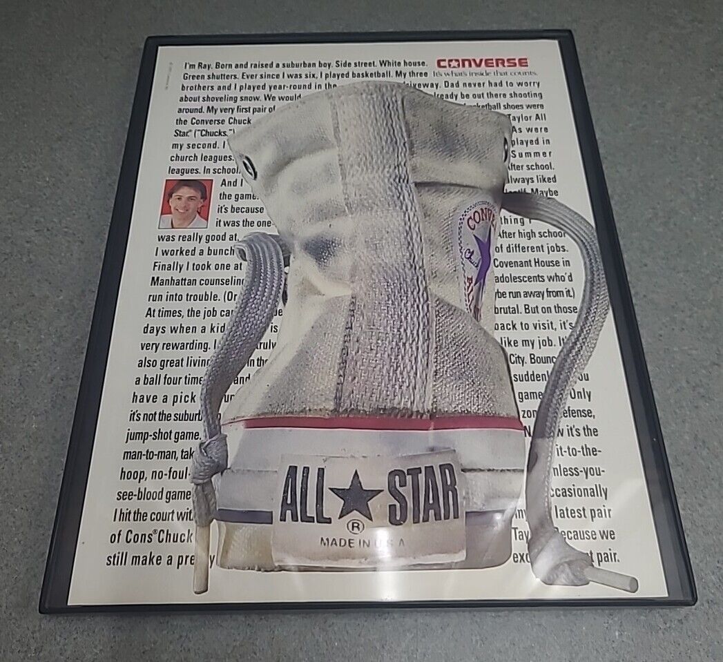 Converse Chuck Taylors All Star 1991 Print Ad Framed 8.5x11 