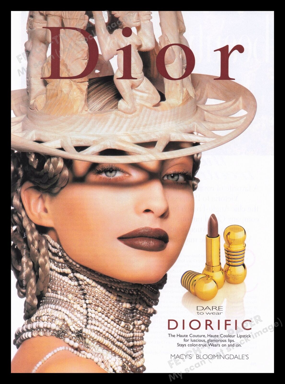 Christian Dior 1990s Print Advertisement Ad 1998 Diorific Haute Couture Cosmetic