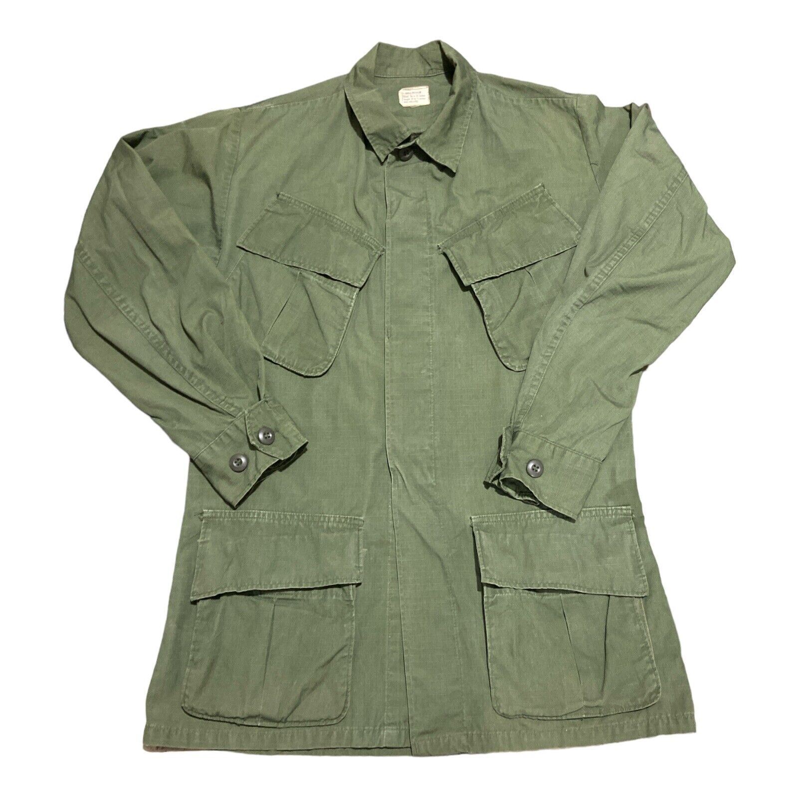 Vintage Men\'s Military Jacket 70\'s OG 107 Cotton Wind Resistant Poplin Class 1