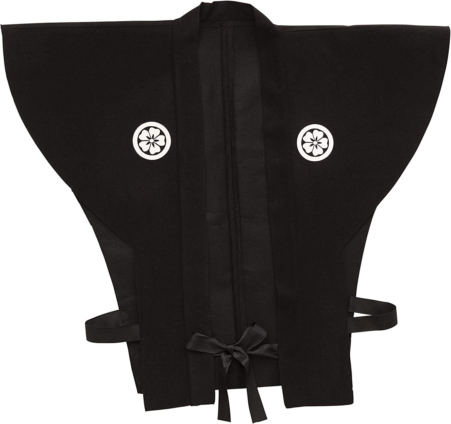 Kamishimo Black Samurai Japanese Style Costume Set Clothes Kimono Men's Haori