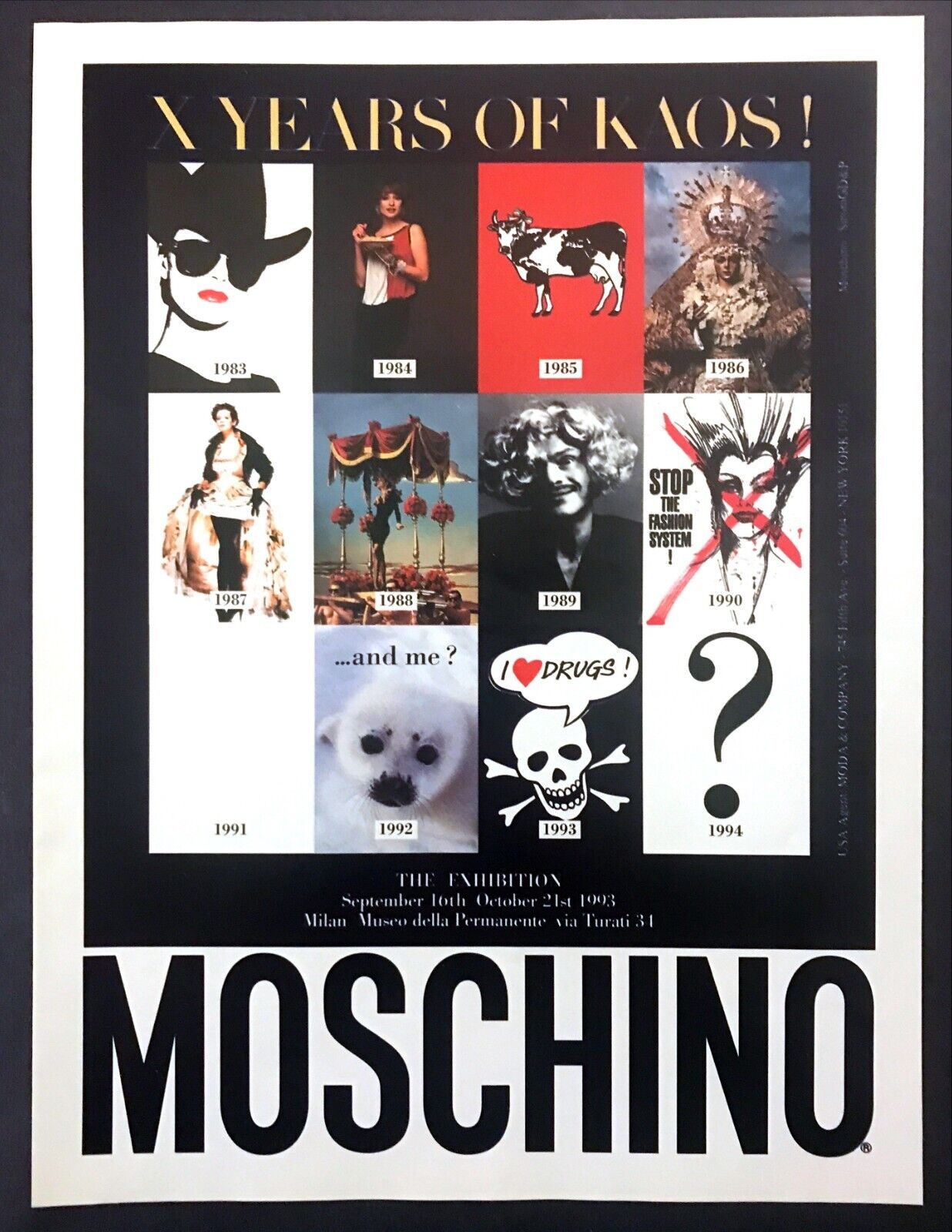 1993 Franco Moschino Clothing Designer Exhibition \