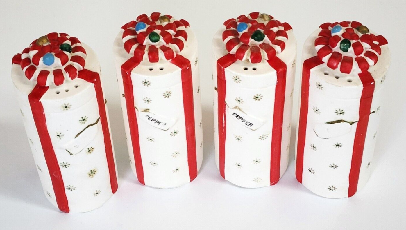 1962 Napco Bedford Hand Painted ICX 5400 Salt & Pepper Shakers 2 Sets - Vintage