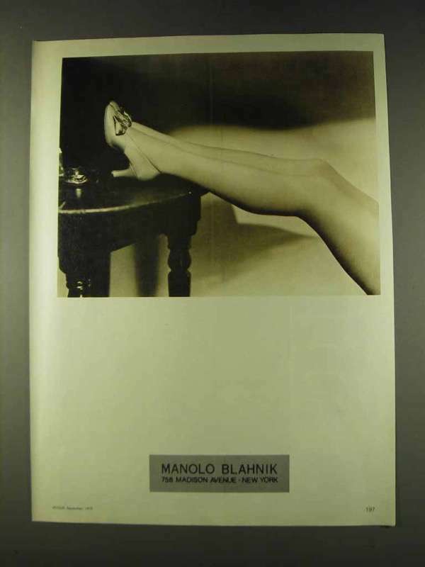 1979 Manolo Blahnik Shoes Ad