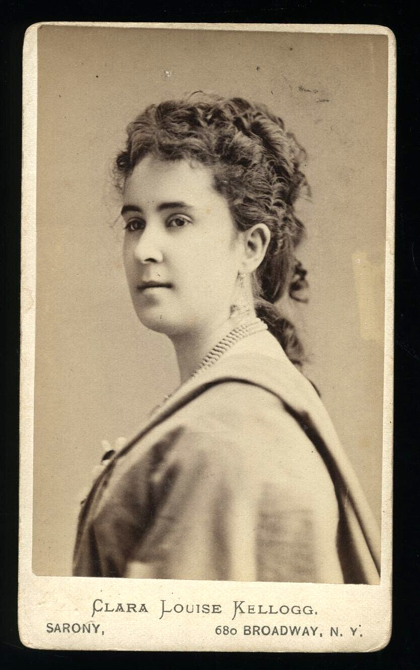 Opera Singer Soprano Clara Louise Kellogg by Sarony New York 1800s CDV Photo