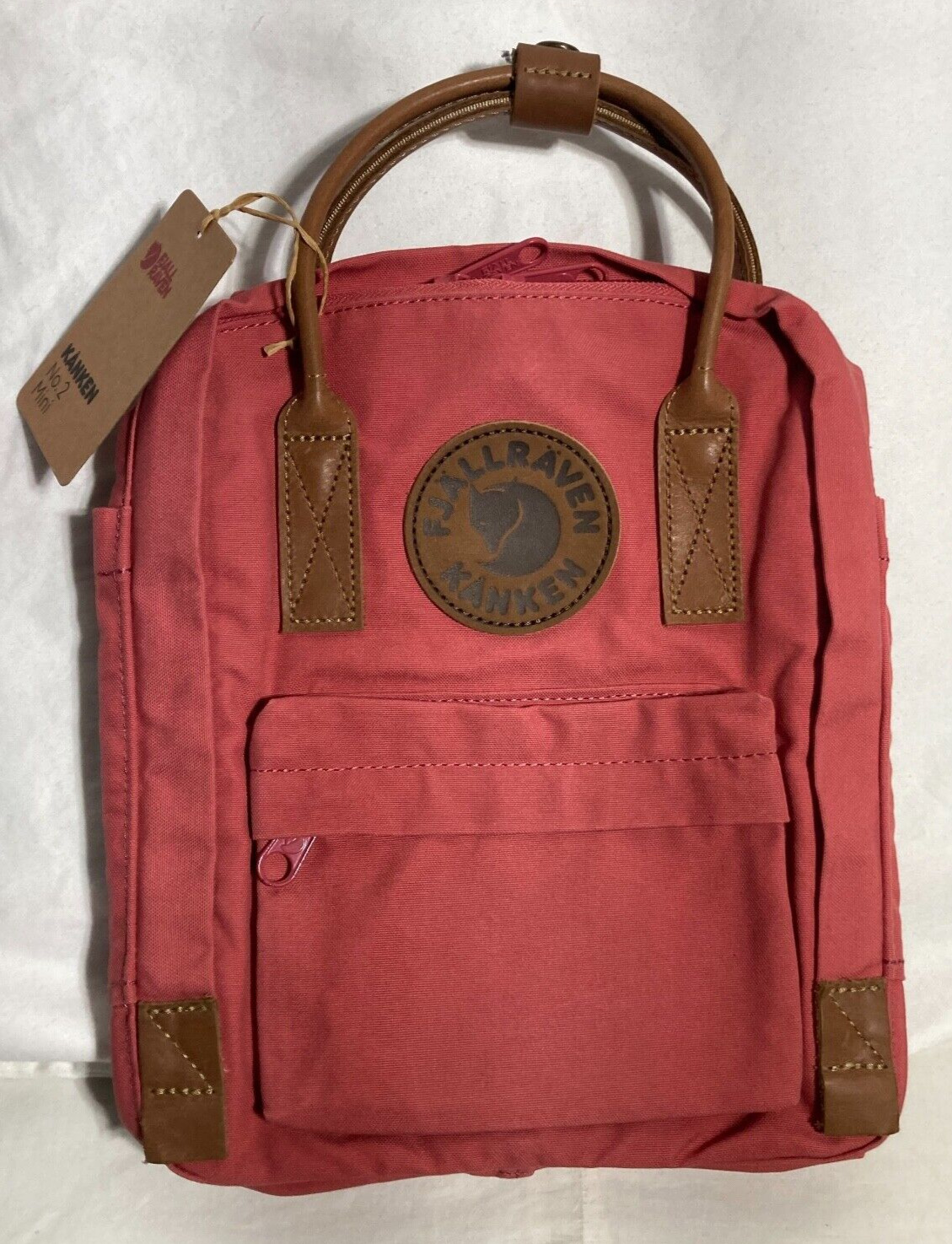 Fjallraven Kanken No. 2 Mini Tote Backpack Polyester / Cotton Zip Bag Pink.