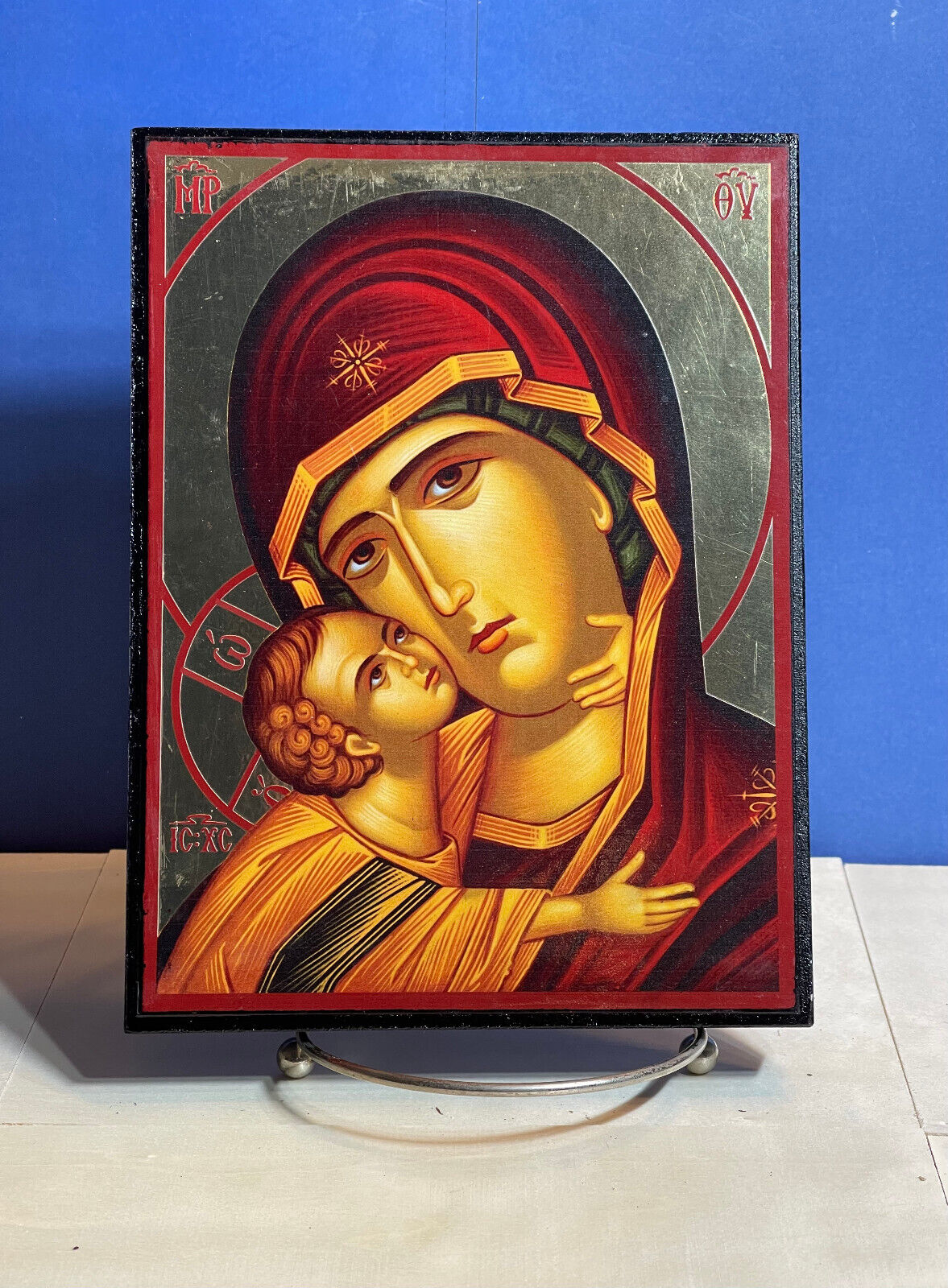 Theotokos -Orthodox high quality byzantine style Wooden Icon 6x8 inch