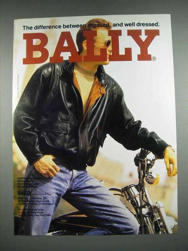 1992 Bally Fashion Ad - Leather Jacket