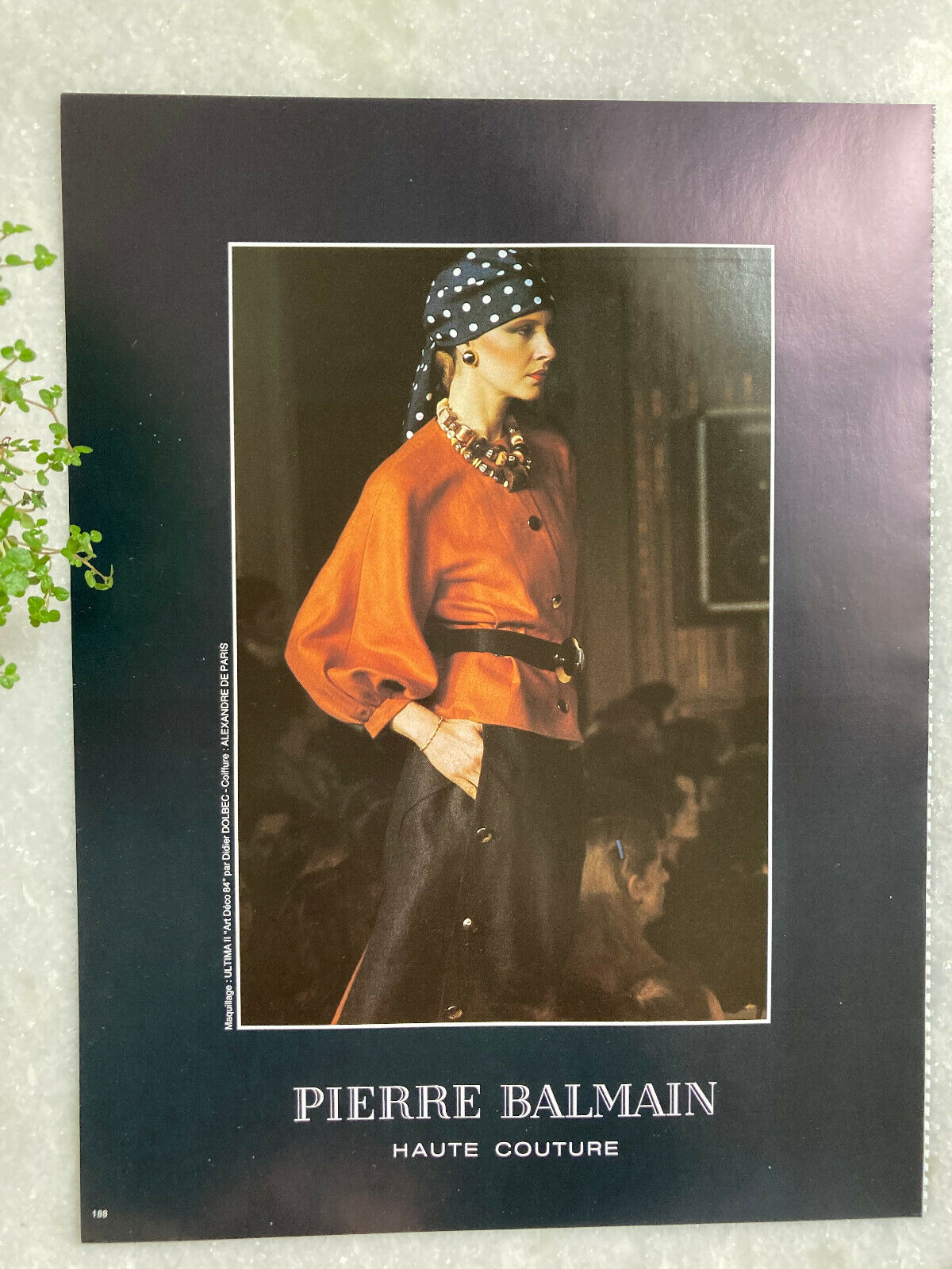 1984 Pierre Balmain advertising pub couture spring Balenciaga ad 