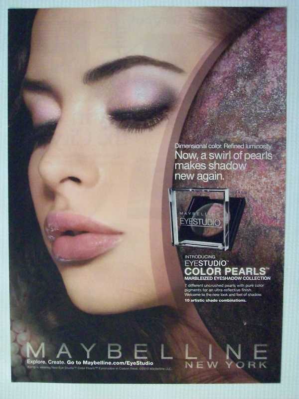 2010 Magazine Advertisement Page Maybelline EyeStudio Eyeshadow Makeup Woman Ad