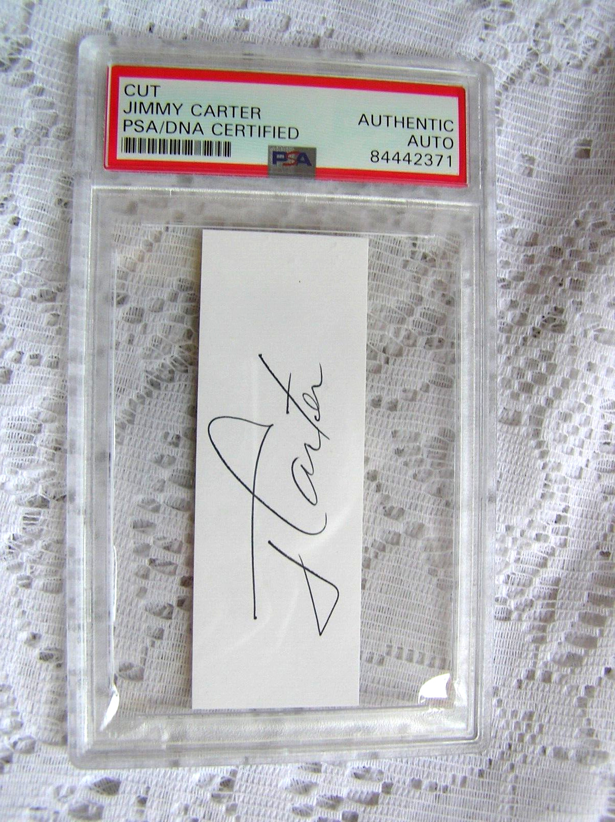 Jimmy Carter President Signed Cut Autograph PSA/DNA Certified Authentic Slabbed
