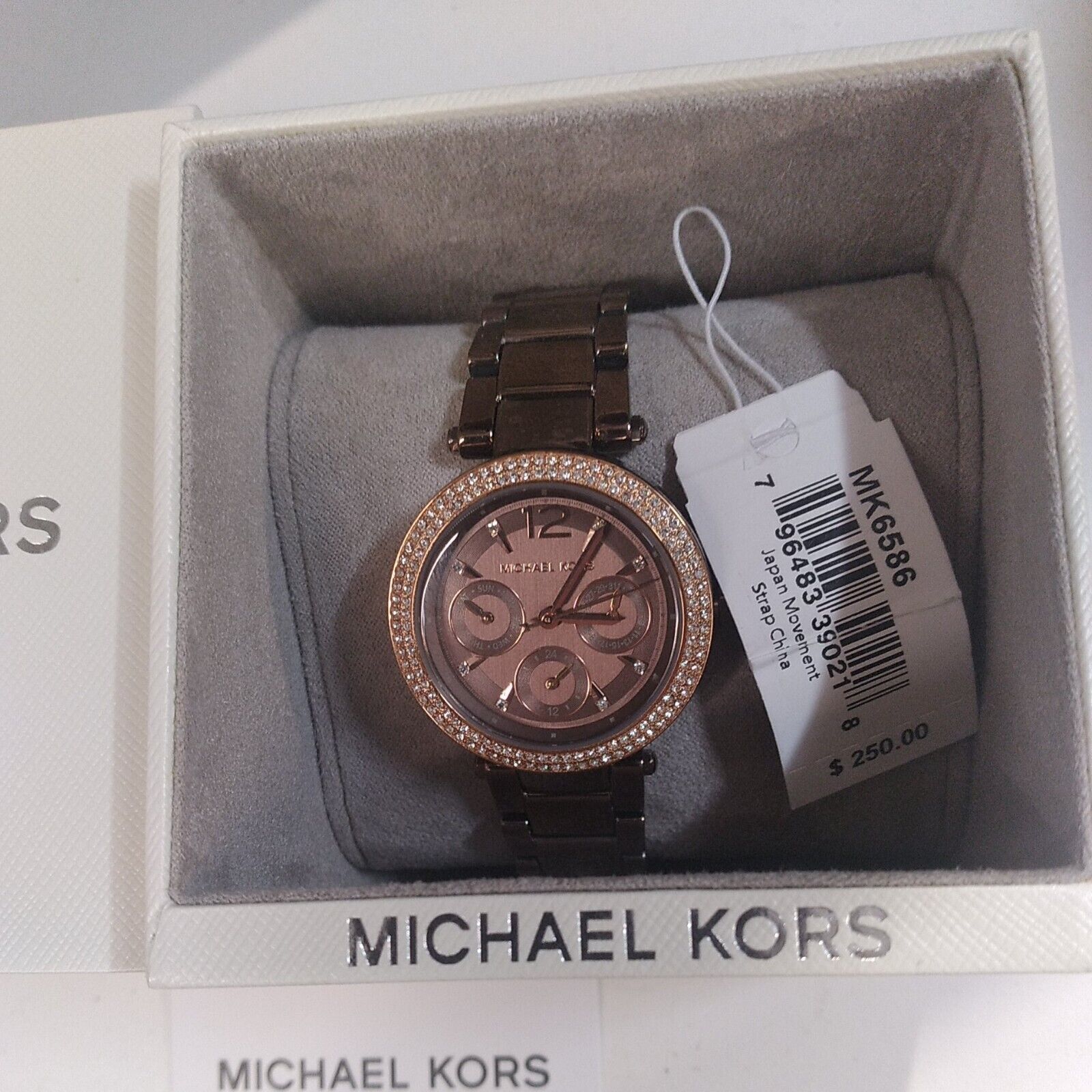 Michael Kors Parker Chronograph Chocolate Dial 33mm Ladies Watch bracelet 