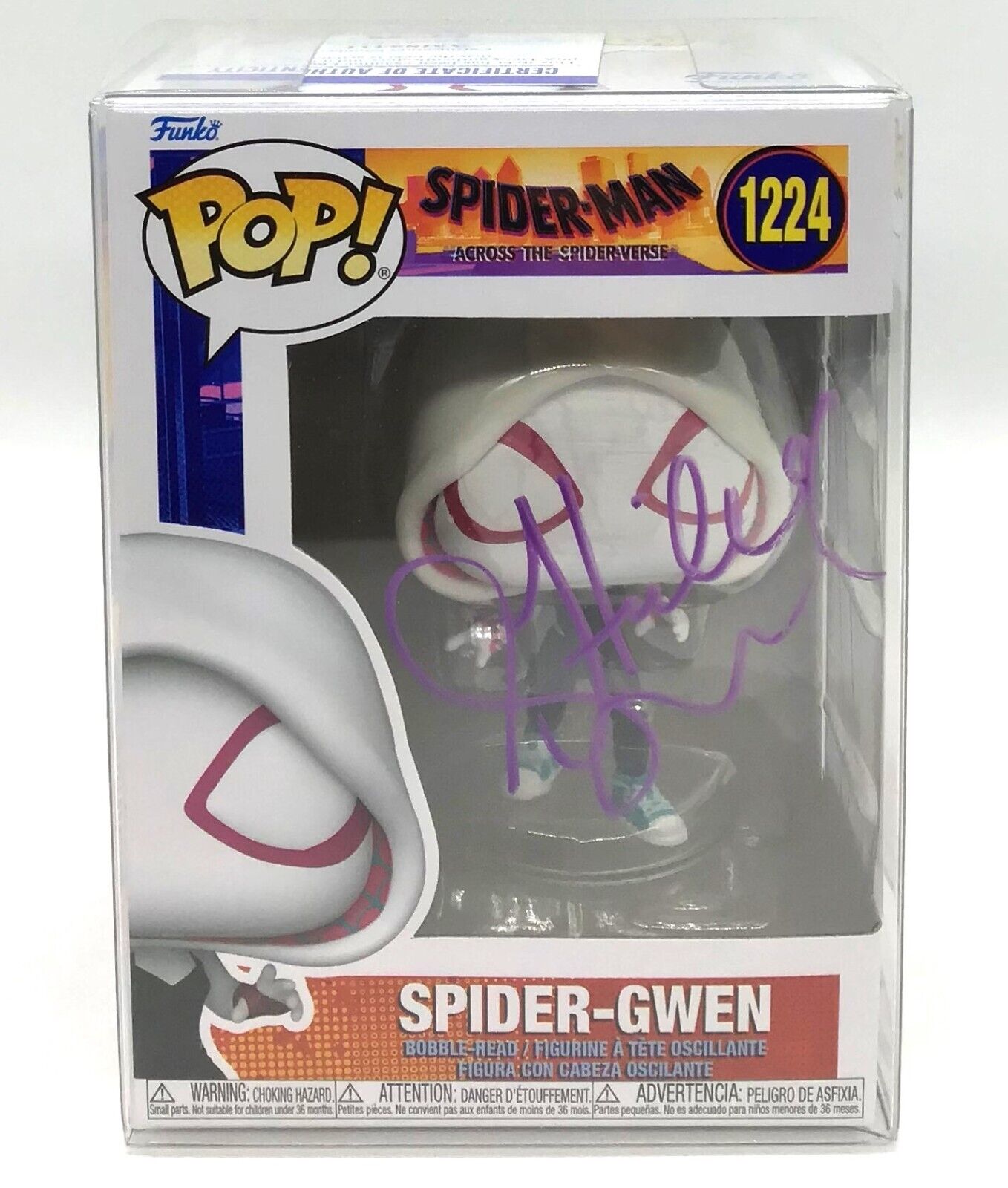 Funko Pop Spider-Man ATSV Spider-Gwen #1224 SIGNED by Hailee Steinfeld PSA DNA