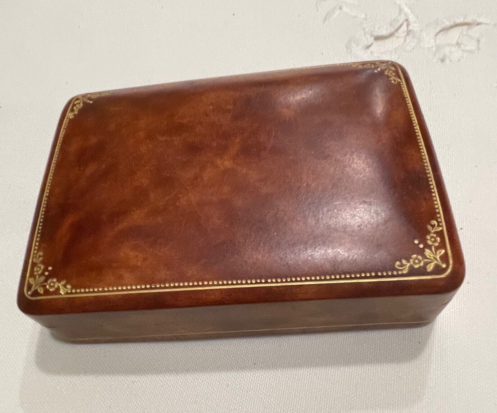 1959 Mid-Century Vintage Italian Leather Box