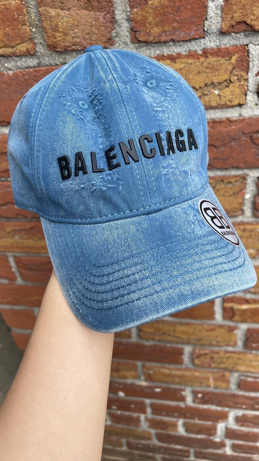 Balenciaga Blue/ turquoise Baseball Cap Hat Unisex