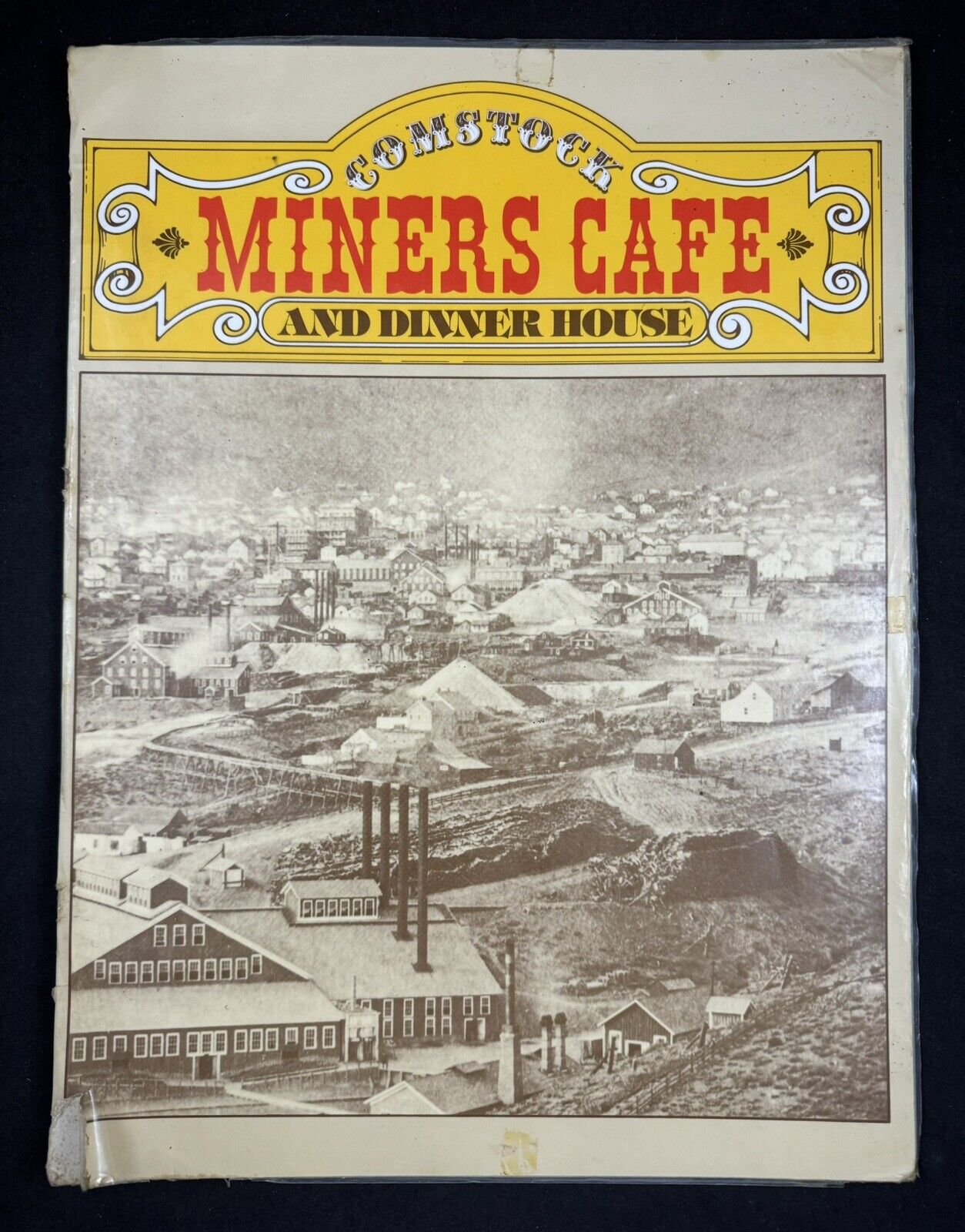 Vintage Comstock Miners Cafe and Dinner House Restaurant Menu