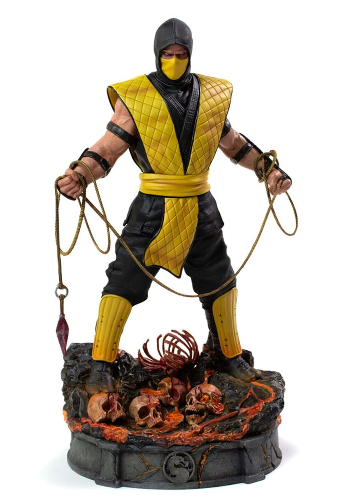 Mortal Kombat Scorpion in Yellow Garb on Bones 1/10 Scale Premium Art Statue