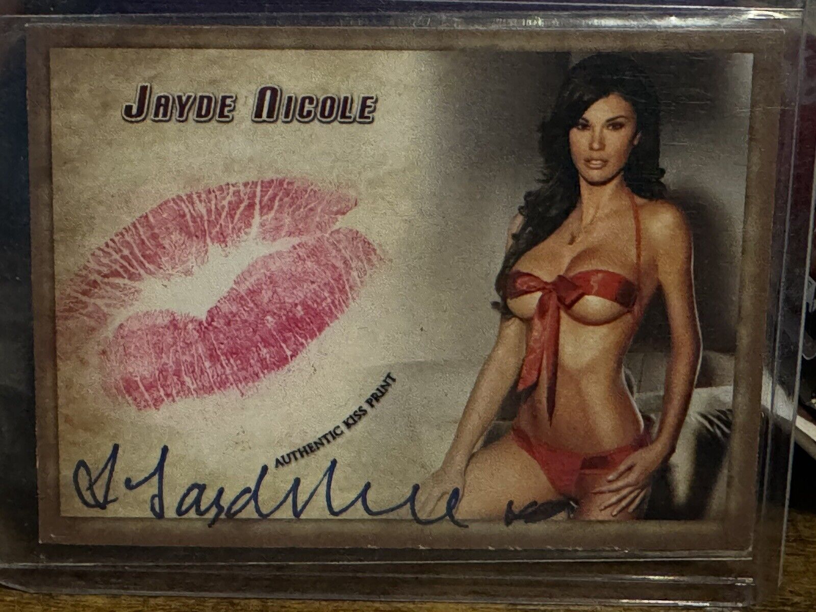 2016 Collectors Expo Jayde Nicole Kiss Lipstick Autograph Playboy Playmate