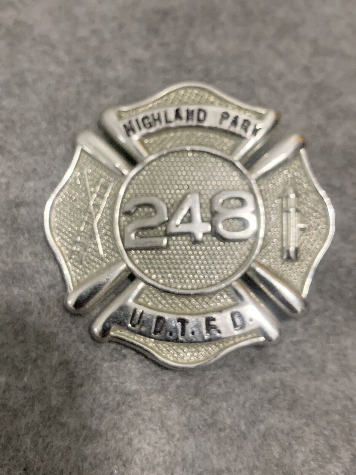 Vintage Obsolete Fireman's Badge #248 Highland Park in Pa. Fire Dept. (Rare) 