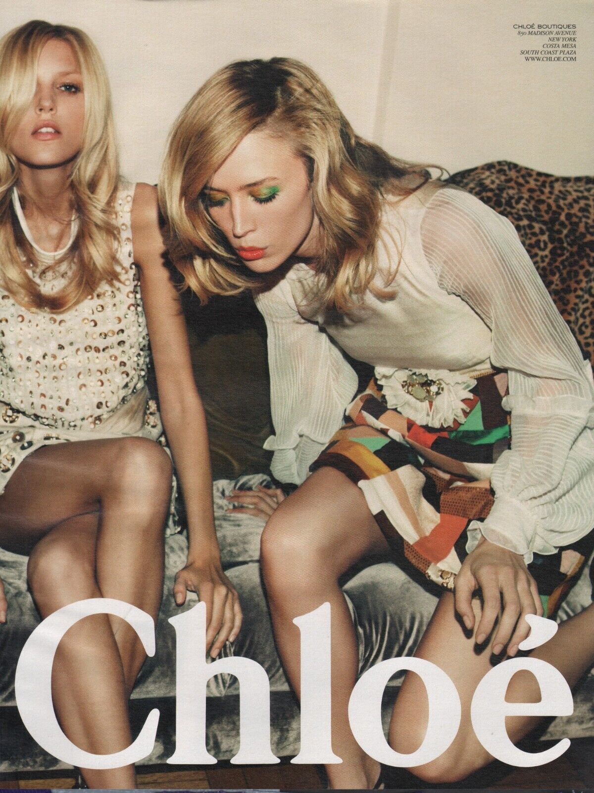 2007 Original CHLOE Women's Clothing Fashion Accessories Blonde Print Ad