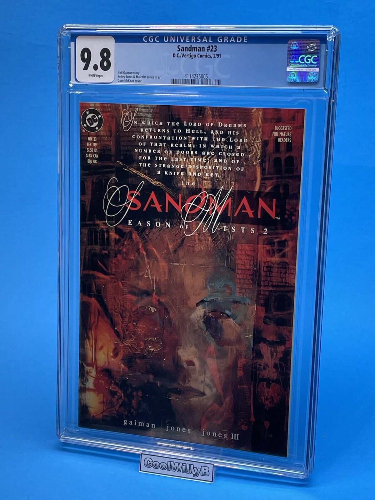 Sandman #23 CGC 9.8 Vertigo 1991 Gaiman, Jones Beautiful McKean Cover Look