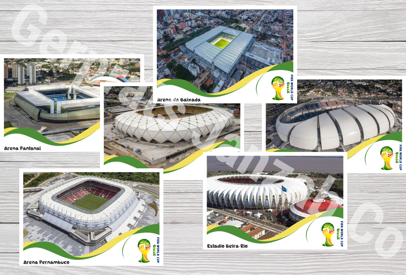 12 Postcards 2014 World Cup postcard Brazil FIFA FOOTBALL STADIUM soccer ESTADIO