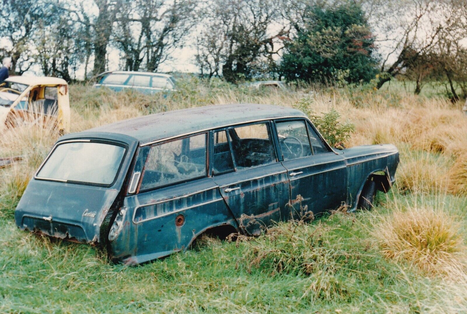 Vintage 1960\'s Ford Cortina MK1 Photograph Antique Rusty Relic Car Barn Find