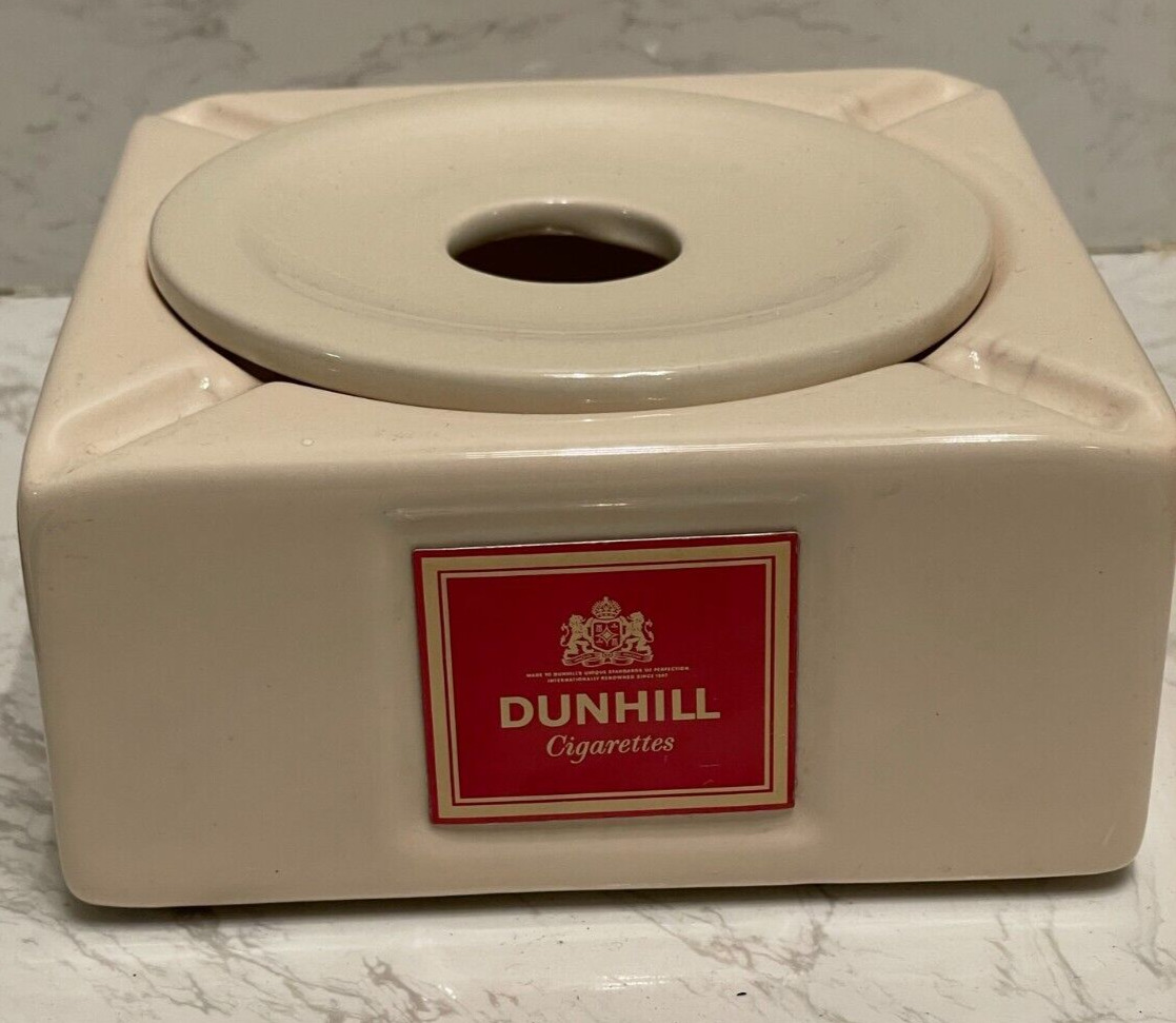 Vintage Dunhill International Cigar Cigarette Ceramic Ashtray with Ash Insert