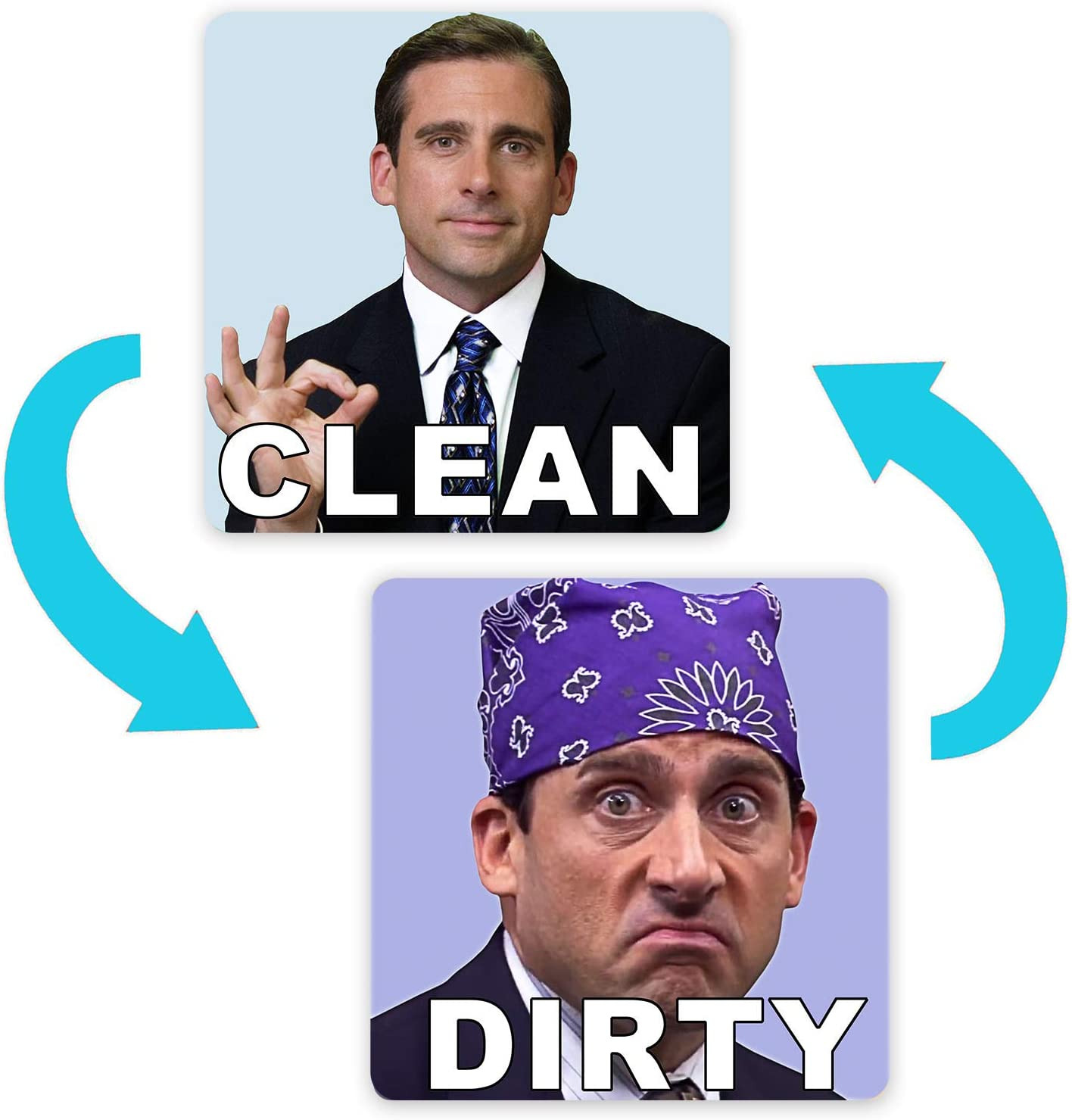 Michael Scott Prison Mike Dishwasher Magnet Clean Dirty Sign Sticker Strongest M