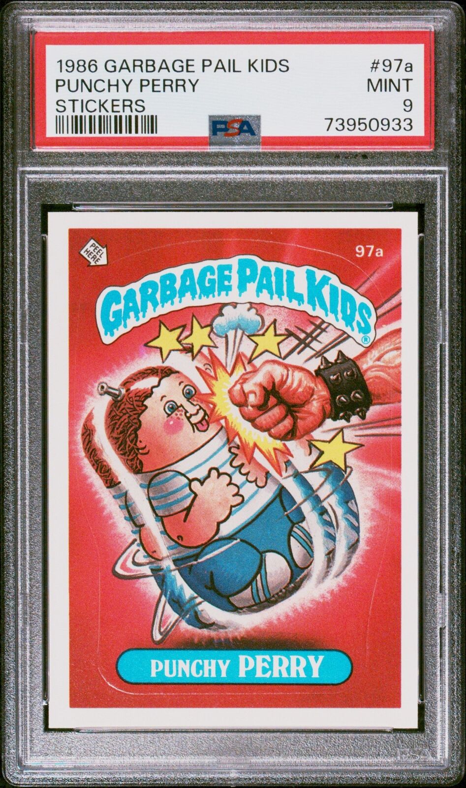 Punchy Perry 1986 Garbage Pail Kids- Original Series 3 97a PSA 9
