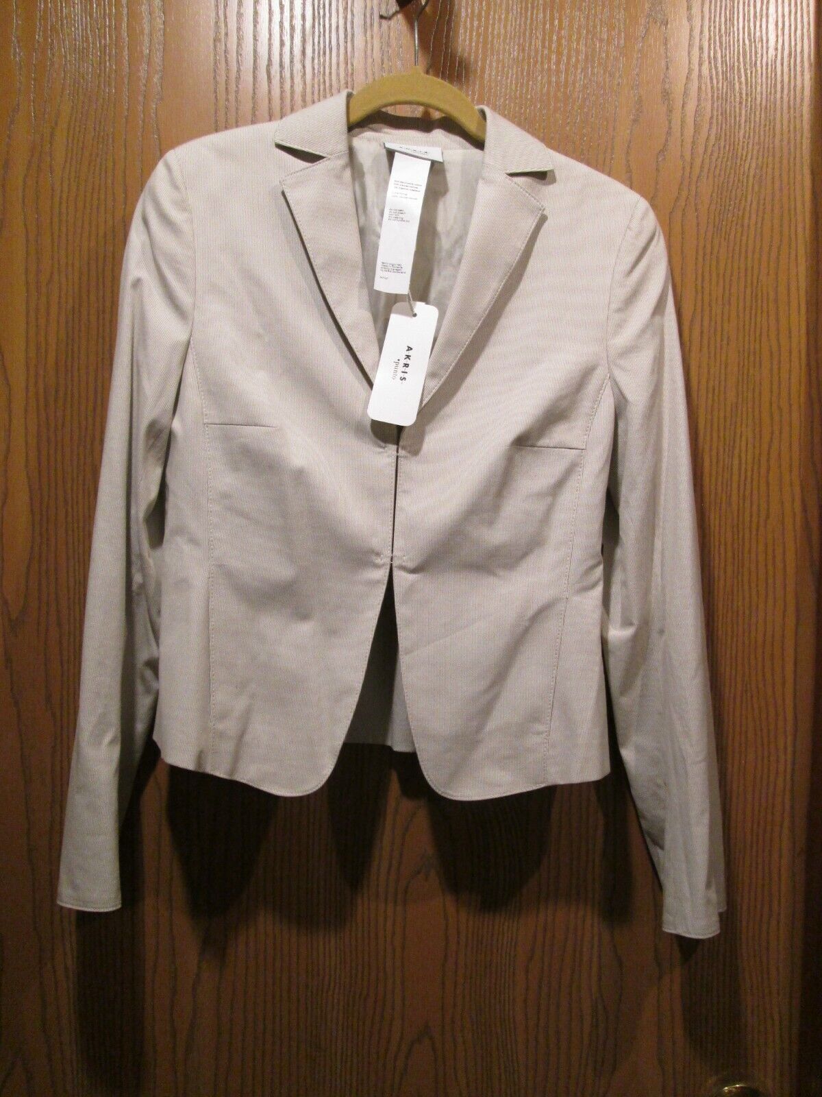 AKRIS PUNTO Women\'s Cotton Blend Short Beige Jacket SIZE 6 NEW $1,190