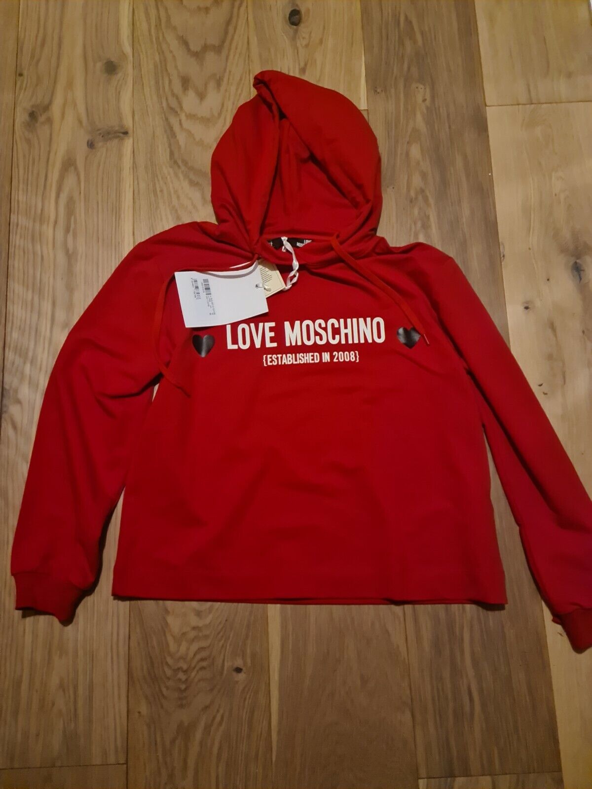 Moschino Women Red Hoodie Size 42IT 