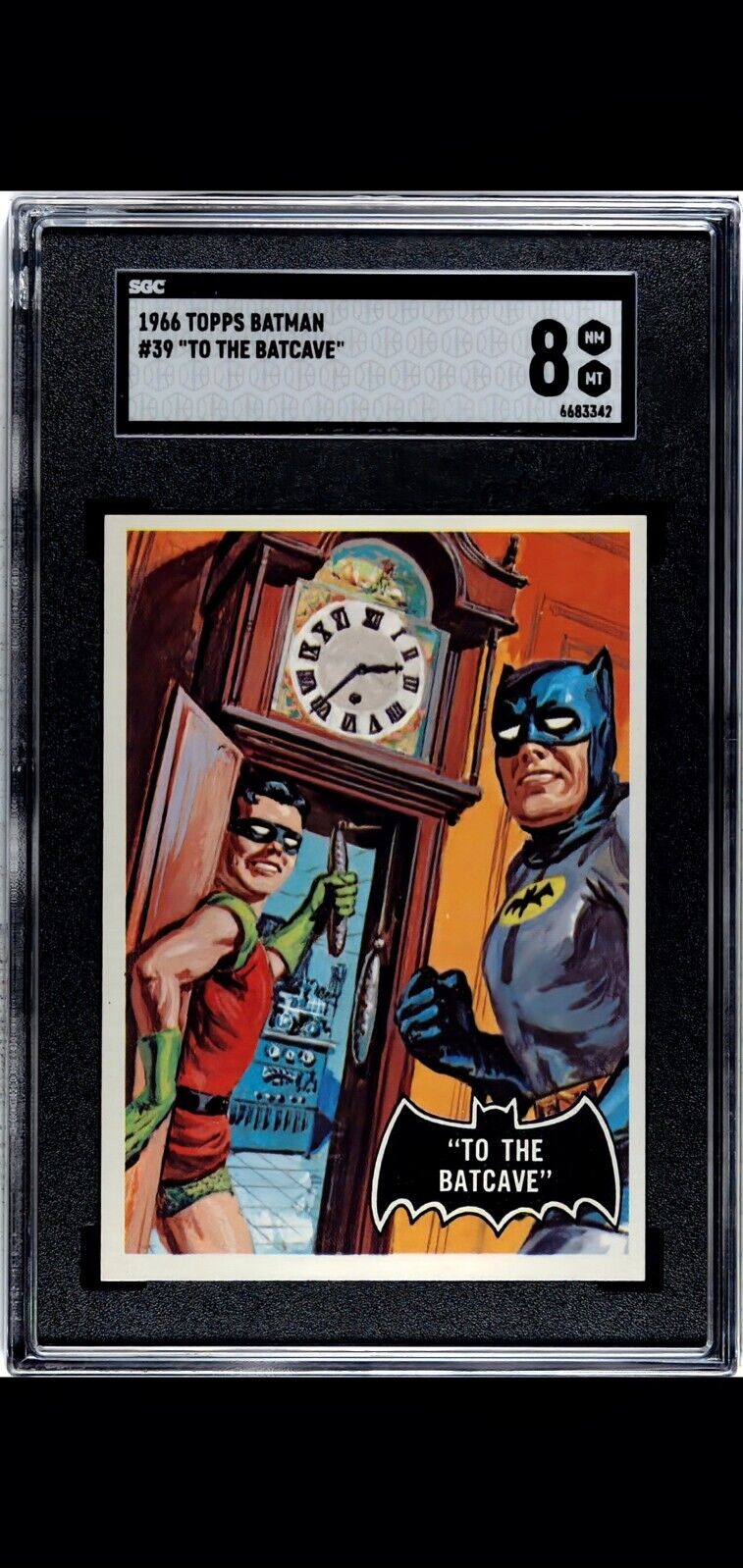1966 Topps Batman Black Bat #39 To The Batcave SGC 8 NM/MT