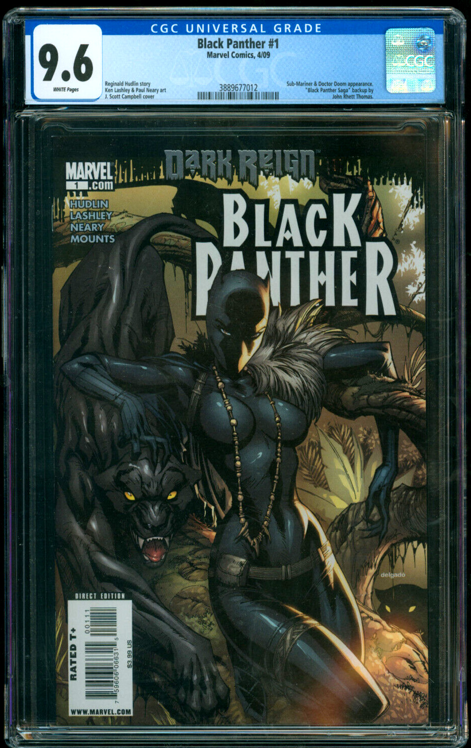 Black Panther #1 CGC 9.6 1st App Shuri J Scott Campbell GGA Good Girl Art Cover
