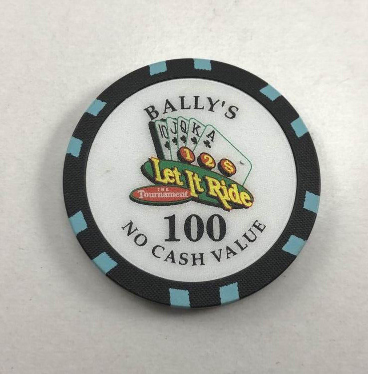 Vintage BALLY'S Las Vegas LET IT RIDE TOURNAMENT 100 Casino Gaming Casino Chip