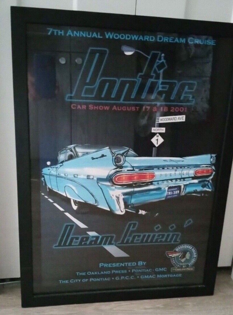  Poster Framed Print Woodward Dream Cruise Car Event Saturday August 18, 2001 