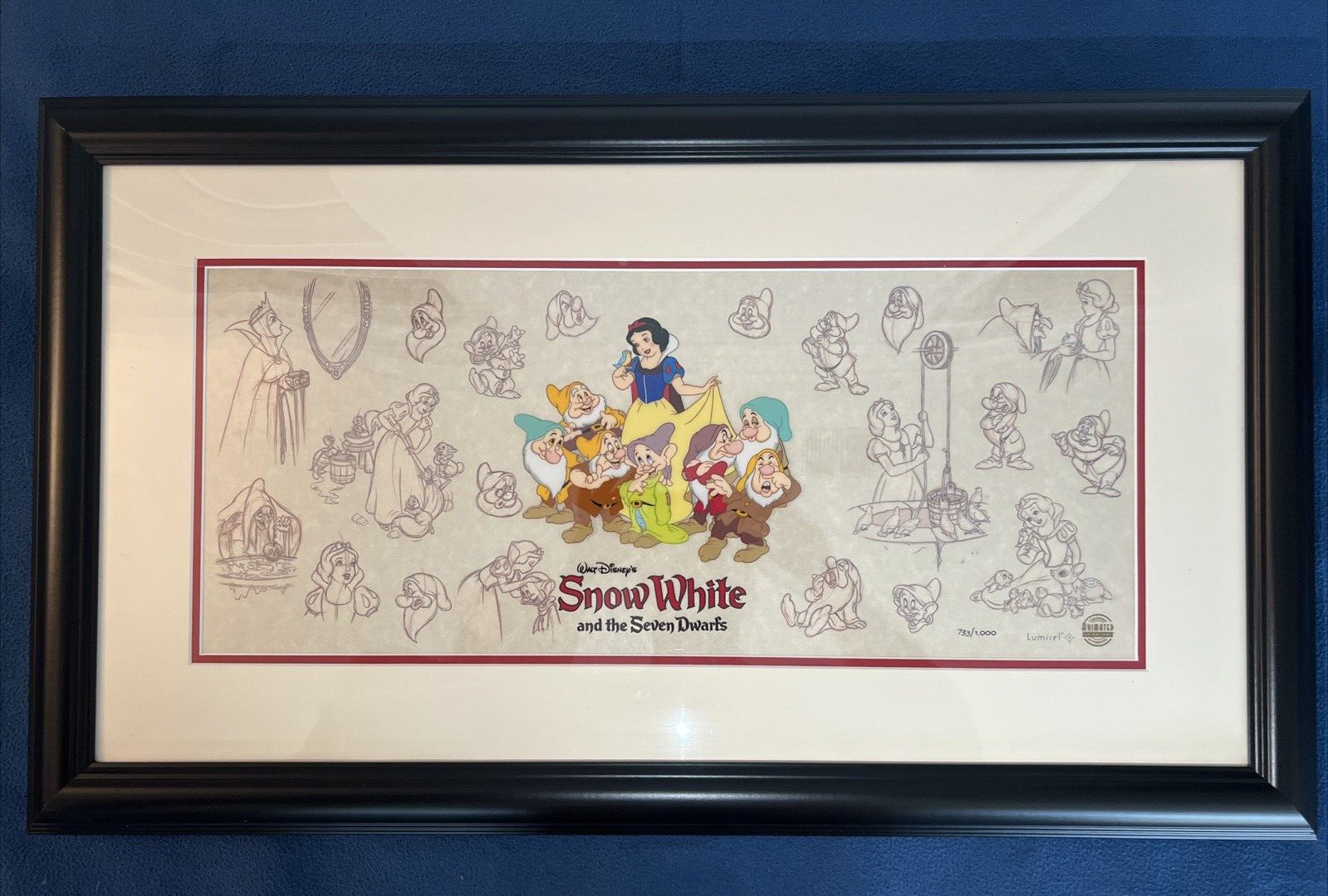 Walt Disney's Snow White and Seven the Dwarfs Lumicel #733/1000 Limited Edition