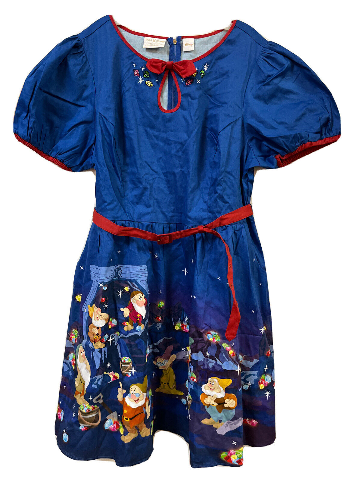 New Disney SNOW WHITE Lauren Dress Sz 2X Loungefly Stitch Shoppe 7 Dwarves