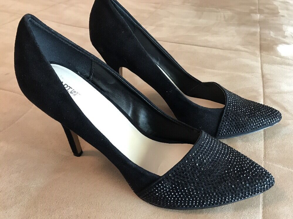 Apt 9 New Women\'s Wilhelmina Black Bedazzled Pumps Heels Size 10 Fancy Wedding