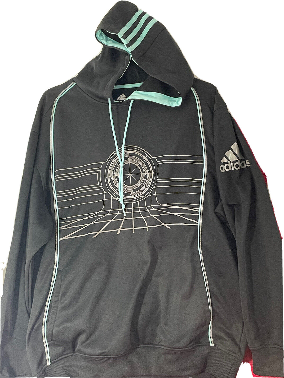 2010 Adidas Disneys Tron Legacy Hoodie Track Jacket with Climawarm Size L